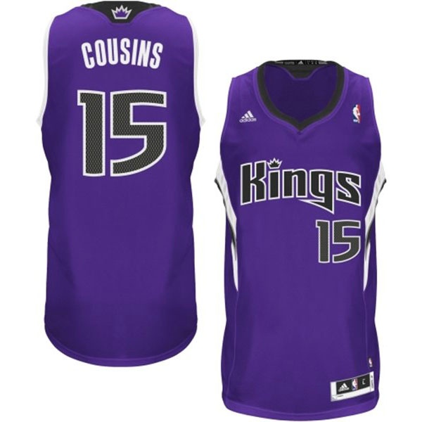 Men's  Kings #15 DeMarcus Cousins 2014-15 New Swingman Road Purple Jersey